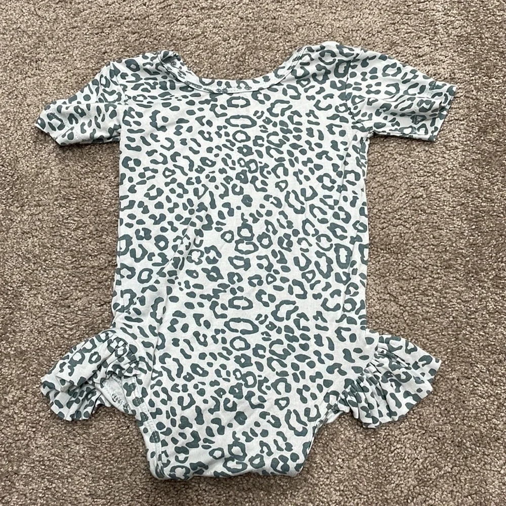 Kate Quinn Blue Leopard Ruffle Leg
